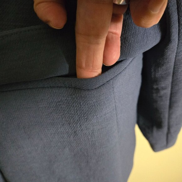 Madewell Rosedale Blazer Crepe Nighttime Blue Double Breasted 2023 Size 8 - Picture 7 of 11